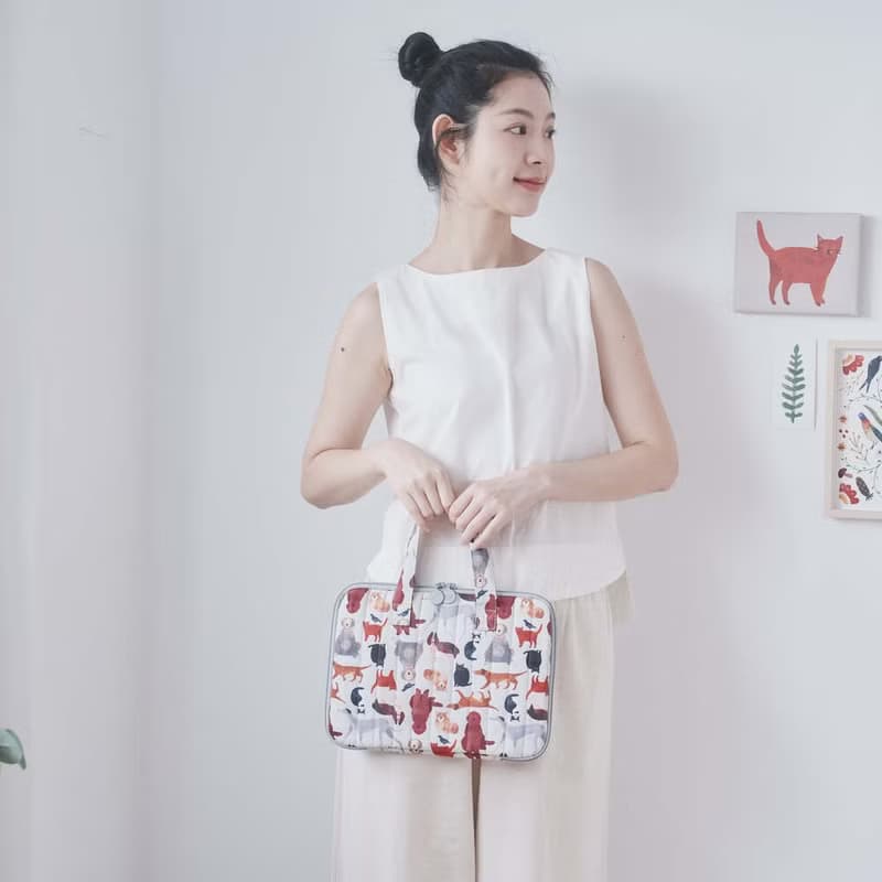 11吋iPad平板收納包-手提款/藝術家聯名/印花樂xSoupy/寵物派對