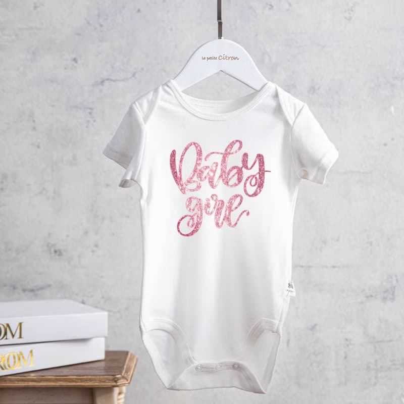 Baby girl 玫瑰粉燙金包屁衣  女寶專屬  新生兒週歲 生日禮