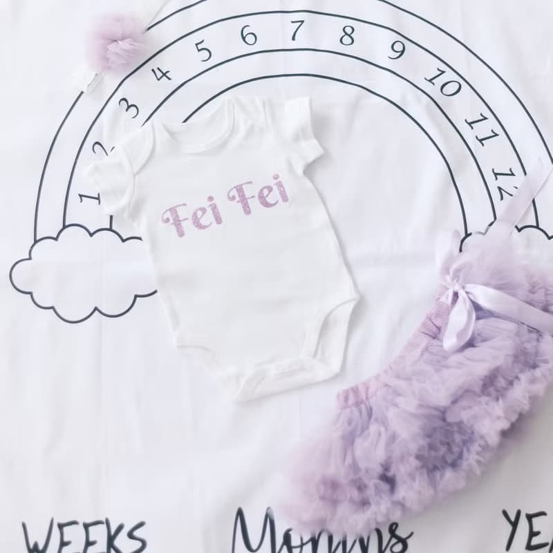 Baby girl 玫瑰粉燙金包屁衣  女寶專屬  新生兒週歲 生日禮