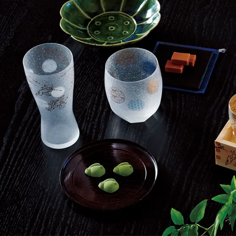 日本ADERIA 丸紋雙入杯禮盒組 / 345ml