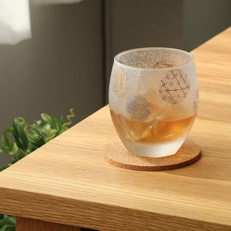 日本ADERIA 丸紋雙入杯禮盒組 / 345ml