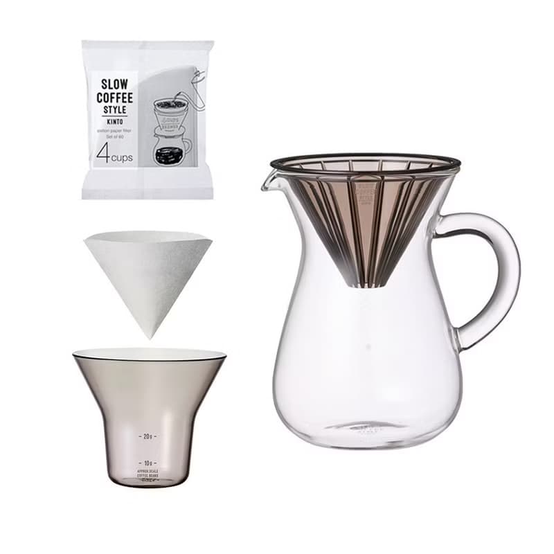 【送日製濾紙】日本KINTO SCS手沖咖啡壺組(300ml)-濾紙