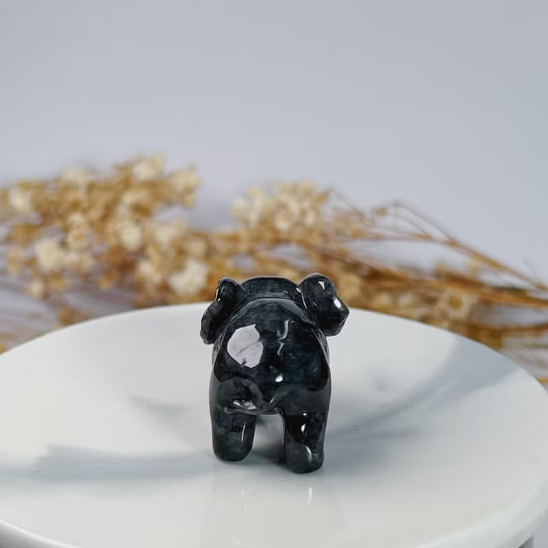 【吉象如意】烏雞翡翠大象擺飾 | 天然緬甸玉A貨翡翠 | 送禮