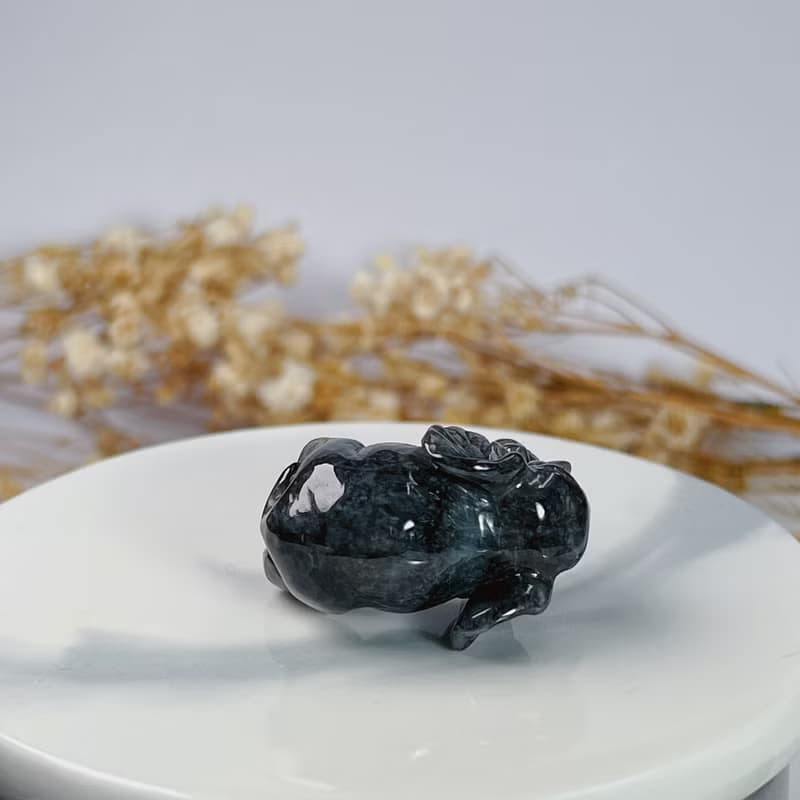 【吉象如意】烏雞翡翠大象擺飾 | 天然緬甸玉A貨翡翠 | 送禮