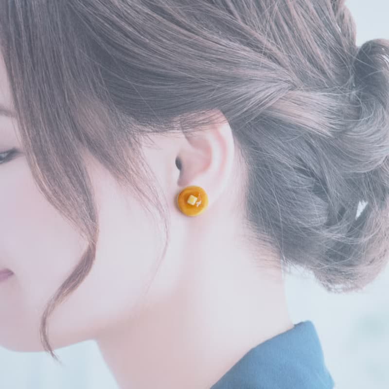 earring / miniature bread /pancake & melon pan