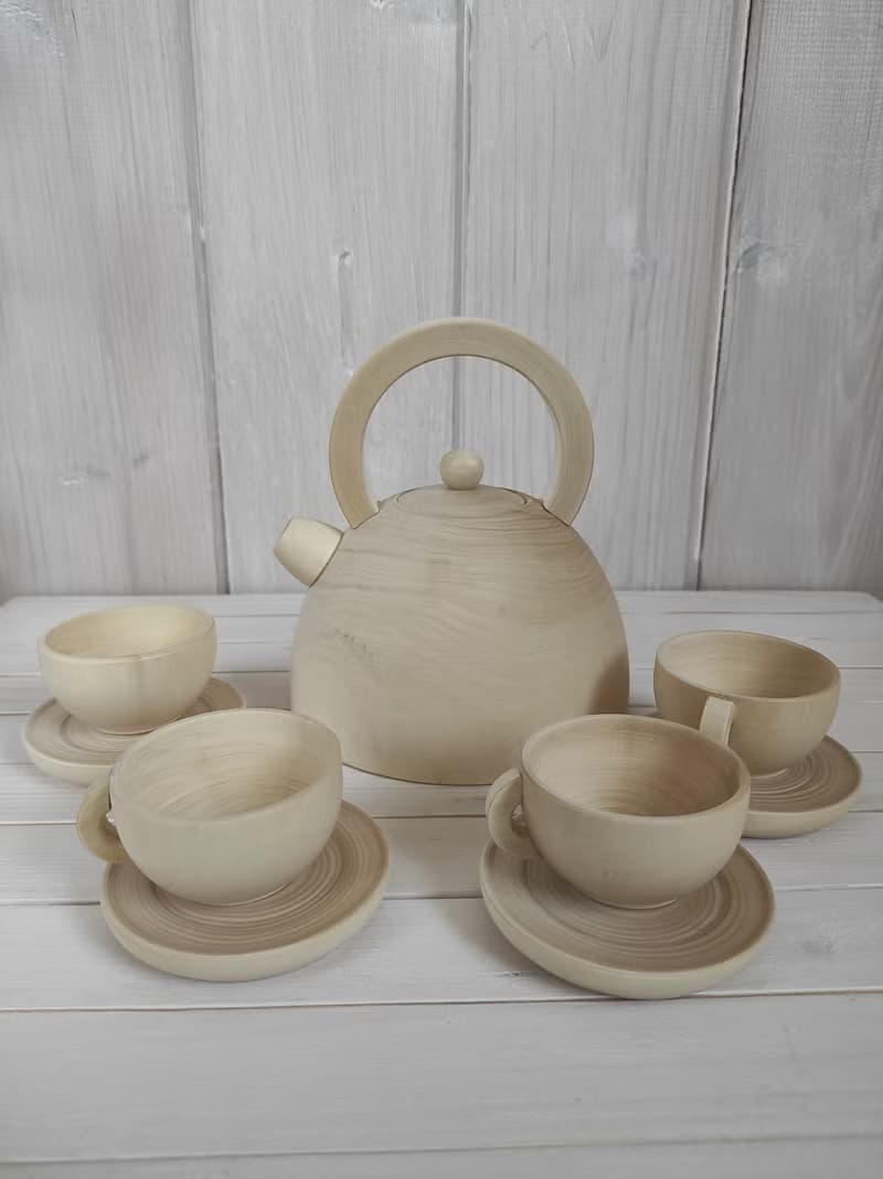 Wooden Tea Set