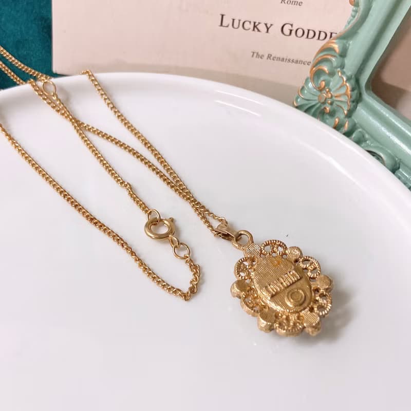 【西洋古董飾品】1949 Sarah Cov 閃爍設計 粉紅珍珠感 項鍊