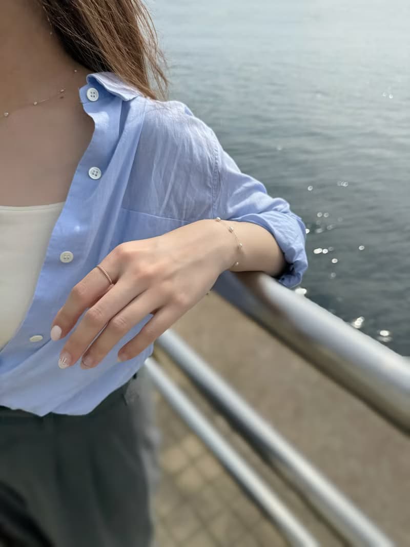 原純手鍊- 18K純金日本Akoya珍珠手鍊