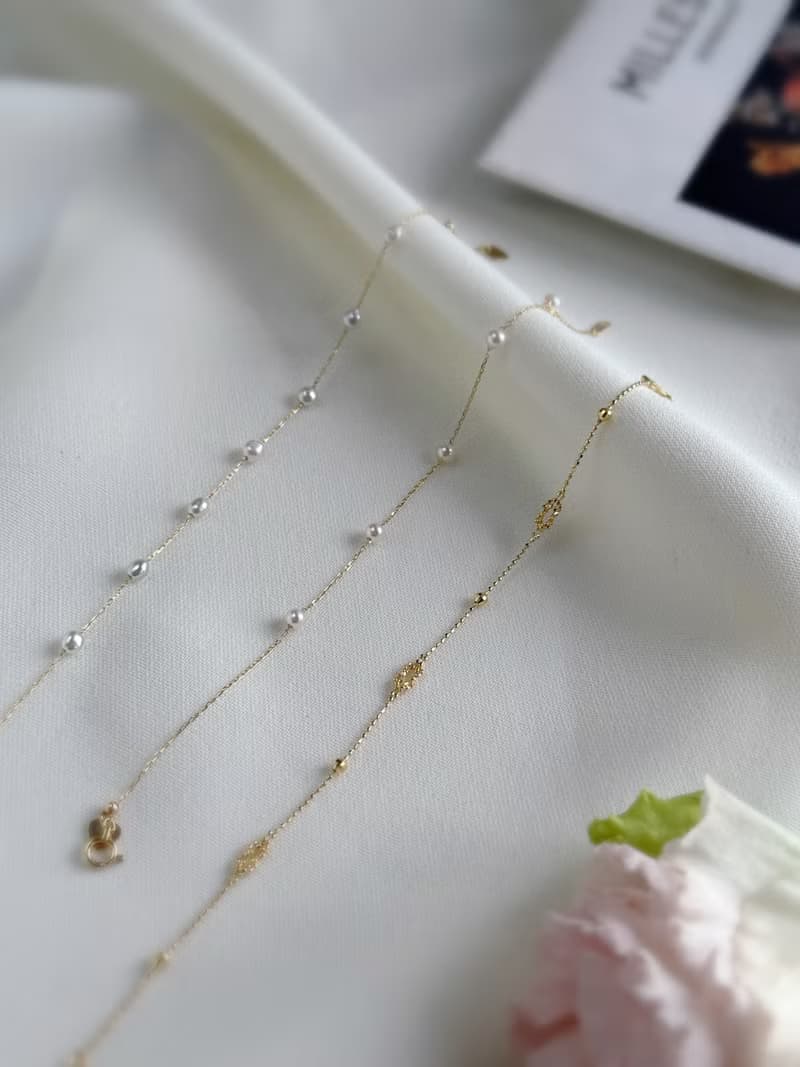 原純手鍊- 18K純金日本Akoya珍珠手鍊