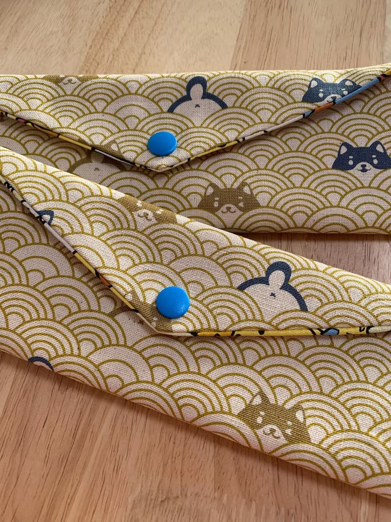 文青風環保純棉筷袋 柯基樂悠遊 質感原胚 日本 潮物 收納 手作