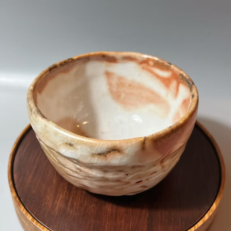 純手捏柴燒志野茶碗  / 小平凡手作