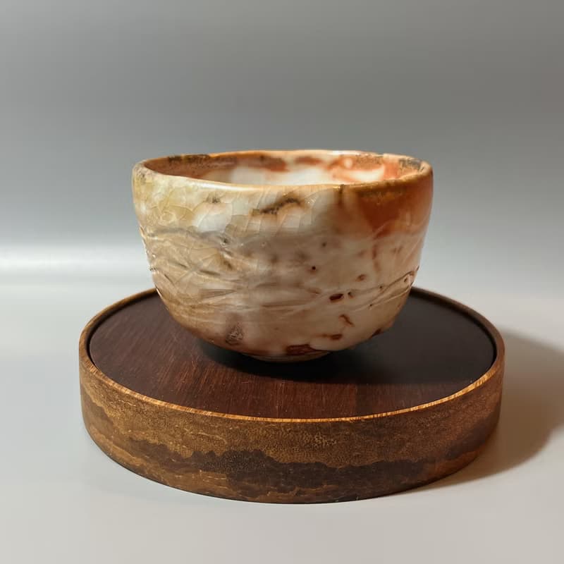純手捏柴燒志野茶碗  / 小平凡手作