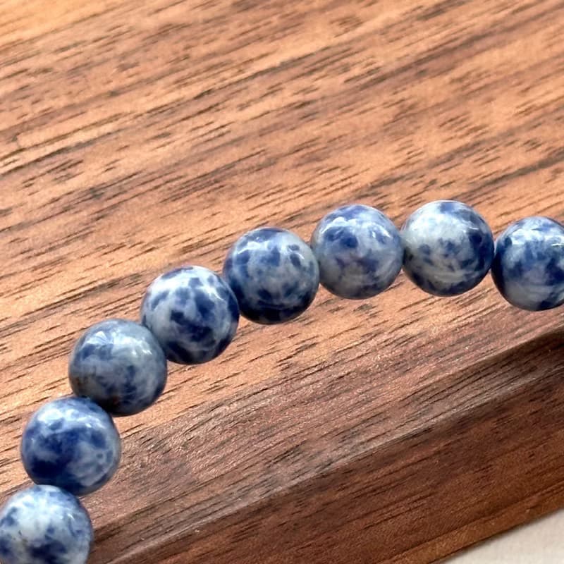 【釐清自我】藍紋石西瓜紅鍍銀手鏈 驅除壓力 堅定與勇氣治癒心靈