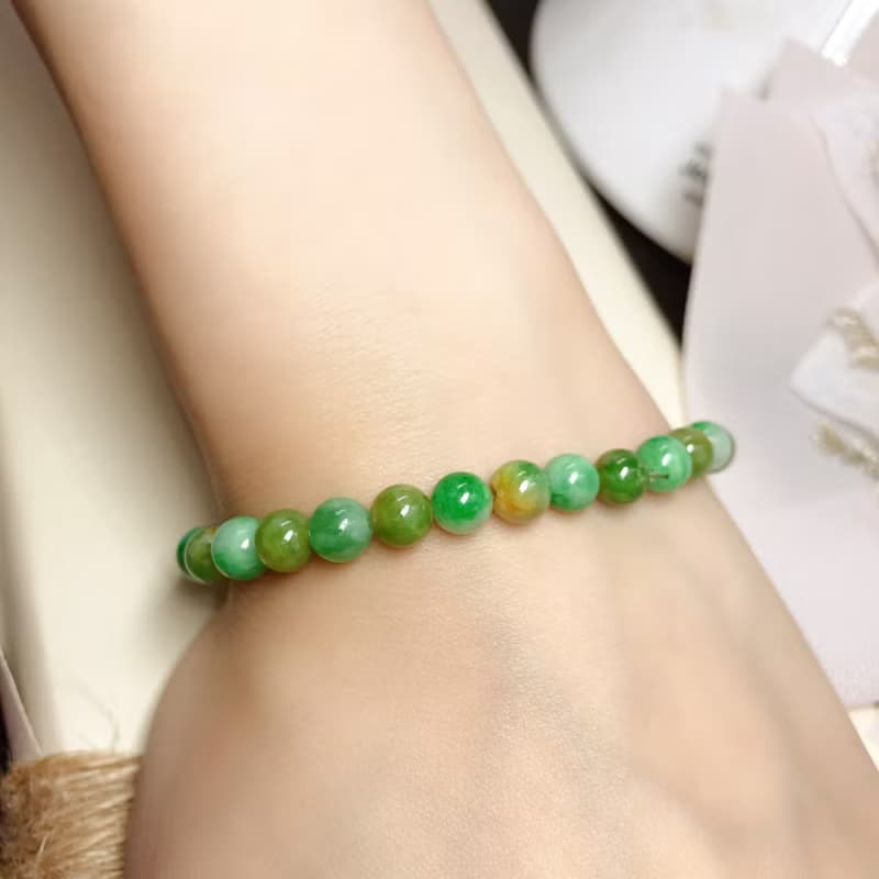 三彩翡翠手珠手鍊 | 天然緬甸玉A貨翡翠 | 送禮