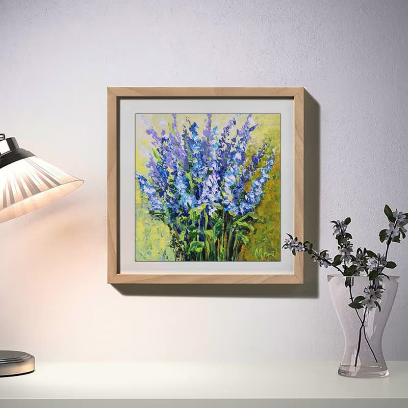 Bluebonnets Painting Bouquet Meadow Wildflowers Flowers Provence France Riviera
