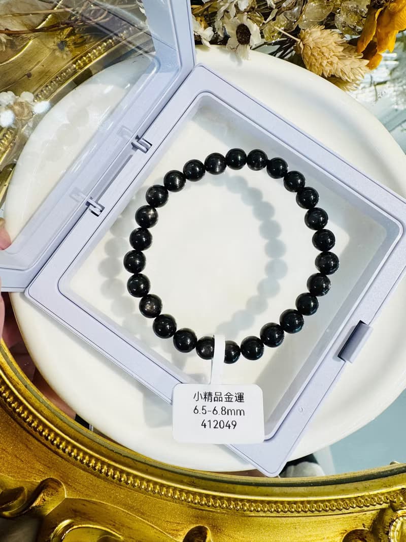 小精品閃閃金運石紫蘇輝石6.5mm吸引財富財運能量偏財