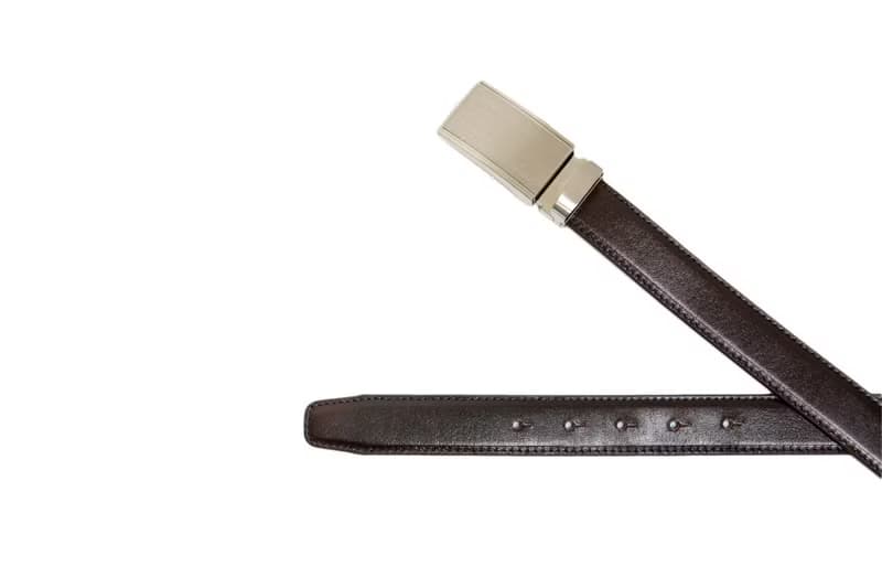 【父親節禮物】【送禮推薦】休閒商務 雙線素面板扣紳士皮帶 深咖