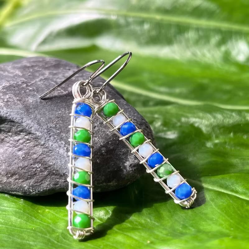 流線系列 / 浪上光點 / 耳環 / 耳夾