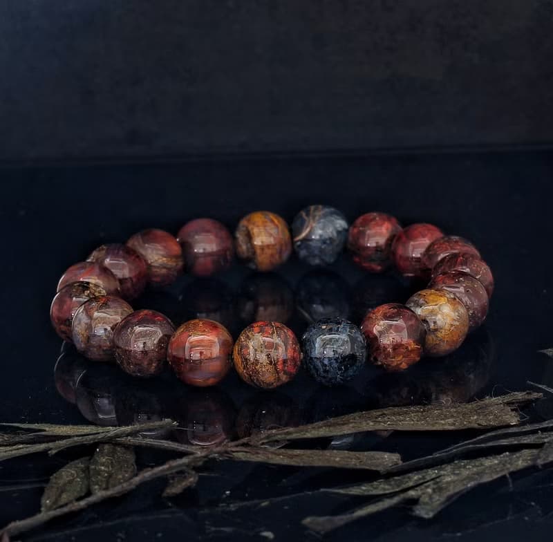 三色彼得石 10.5mm 水晶手鍊 ( HKA9001 )