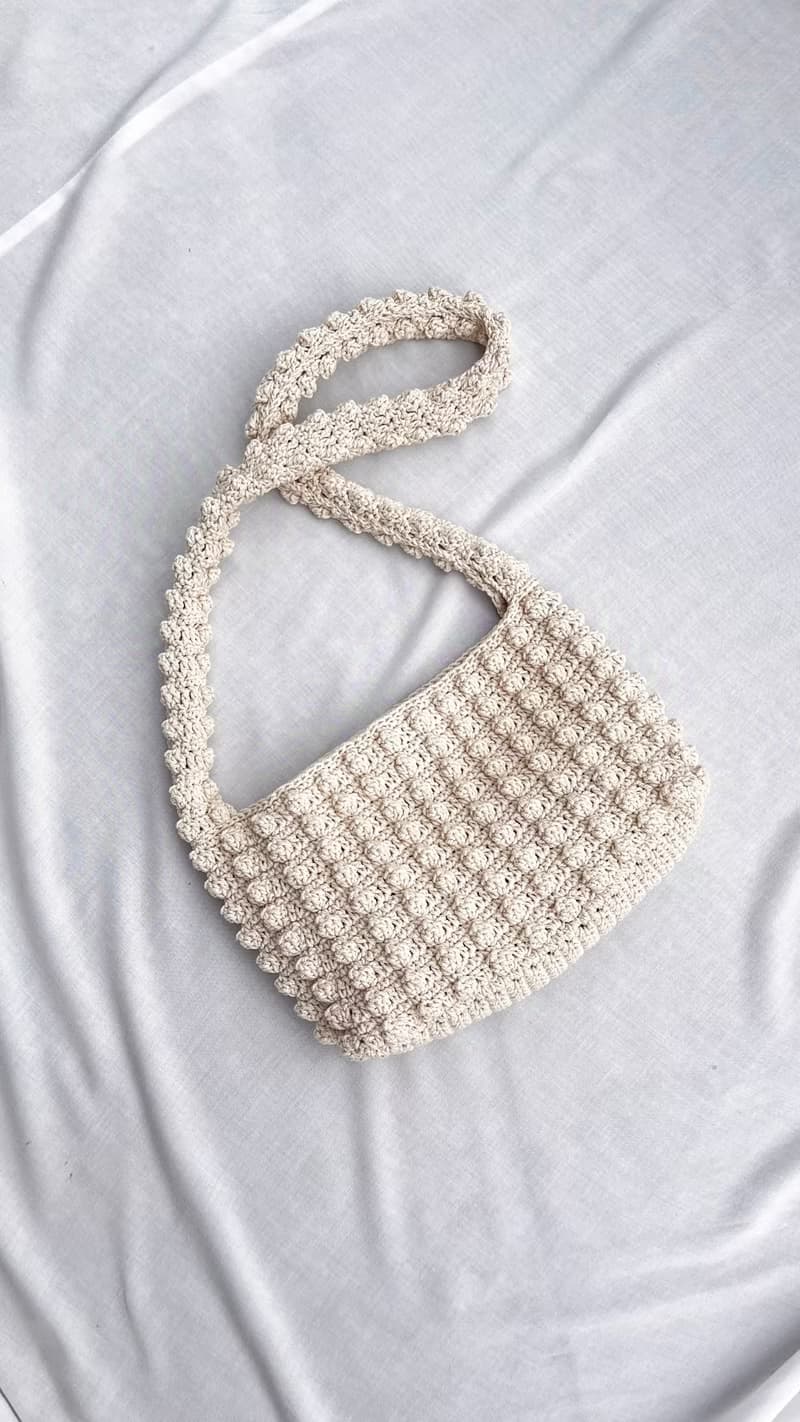 Bubble Crossbody Bag, Crochet Shoulder Bag, Cute, Handmade