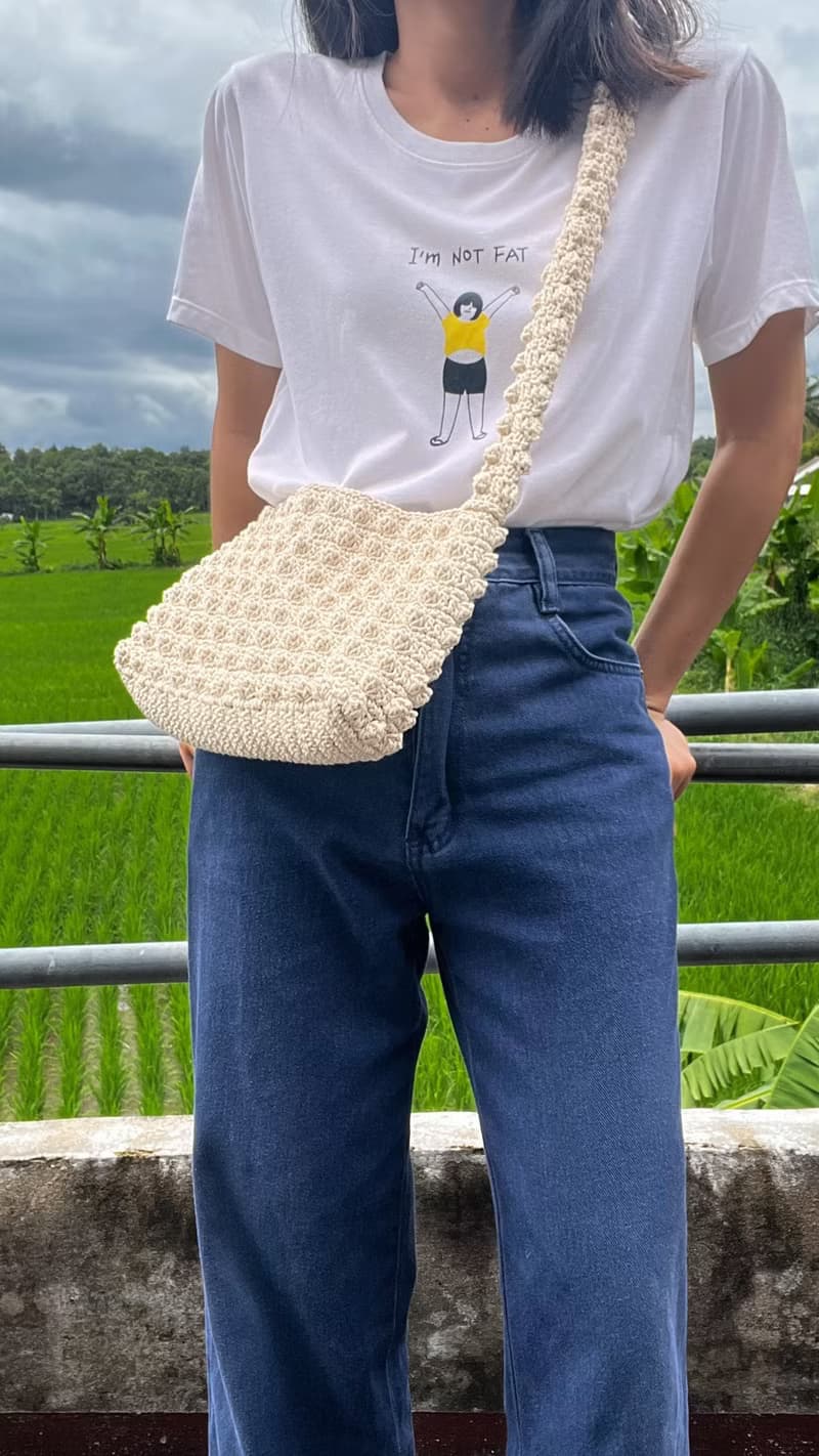 Bubble Crossbody Bag, Crochet Shoulder Bag, Cute, Handmade