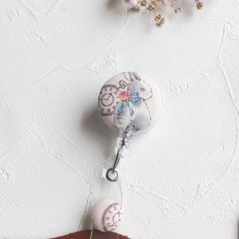 手作好禮 ALL PASS 小兔伸縮扣環 +卡套 悠遊卡證件套卡夾
