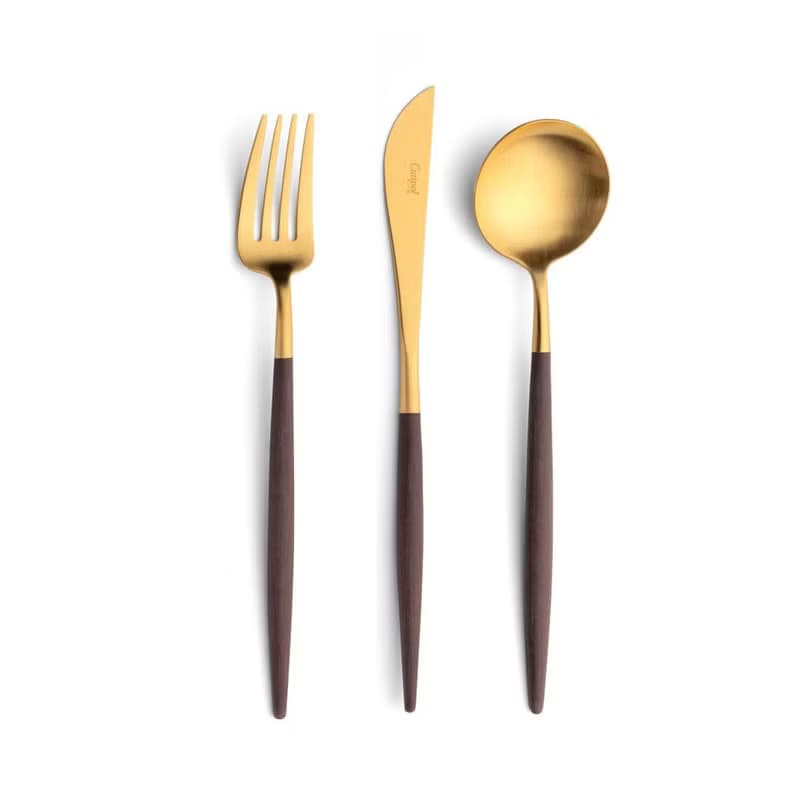 葡萄牙 Cutipol GOA 棕金  21.5CM 主餐叉