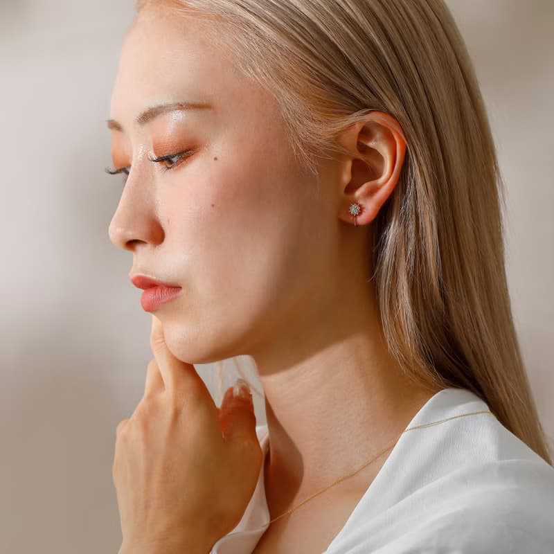 polaris loop-fit earring PG　ループフィットイヤリング　星　スター　ピンクゴールド