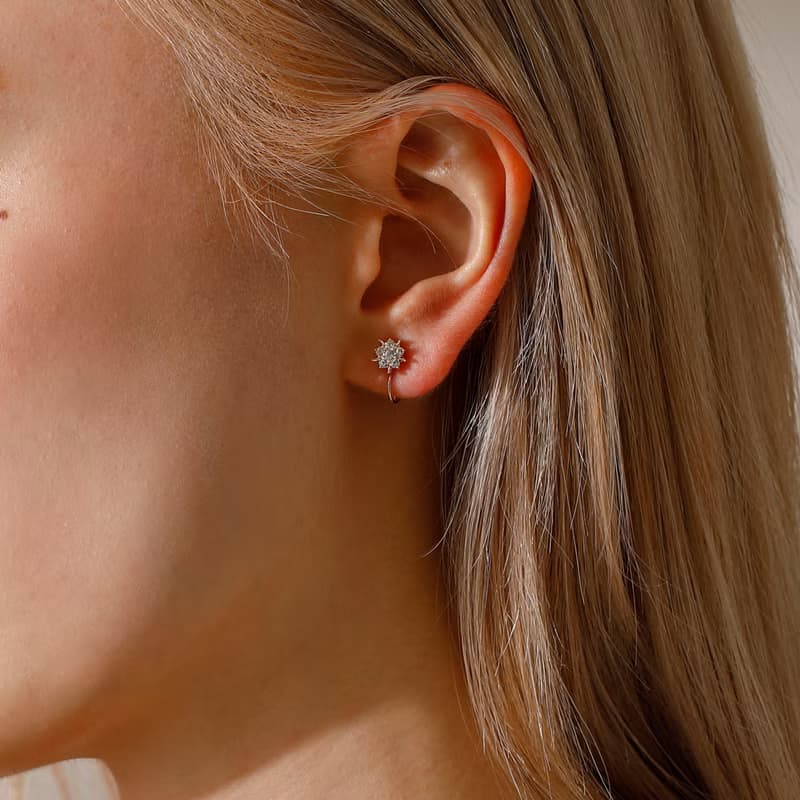 polaris loop-fit earring PG　ループフィットイヤリング　星　スター　ピンクゴールド