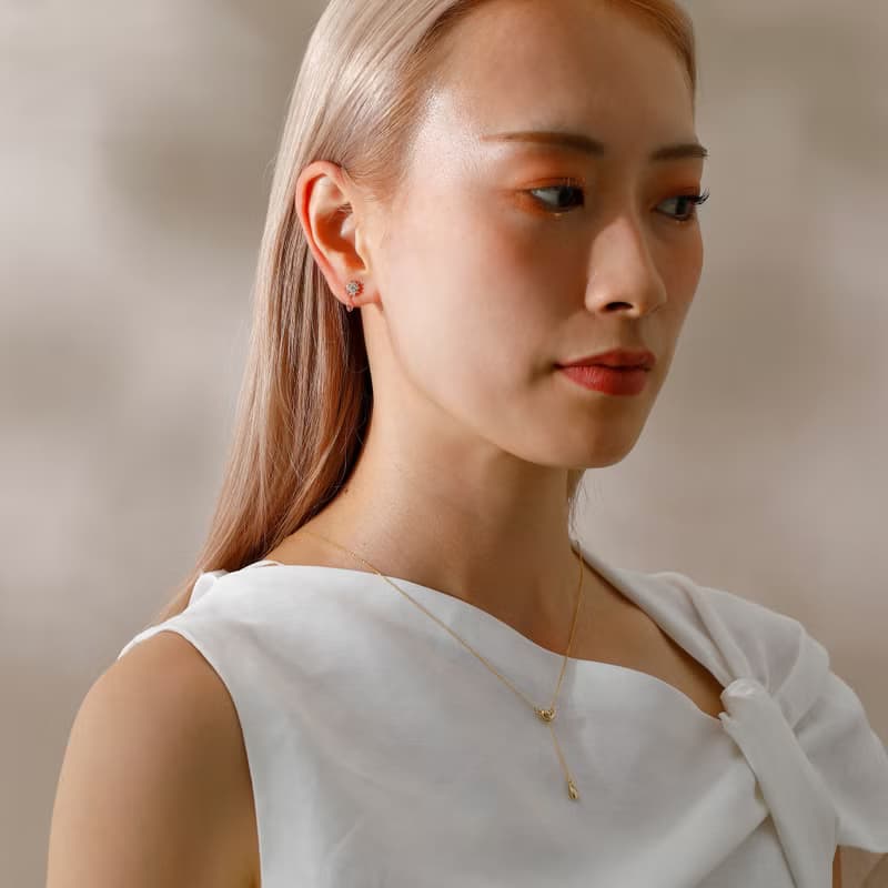 polaris loop-fit earring PG　ループフィットイヤリング　星　スター　ピンクゴールド