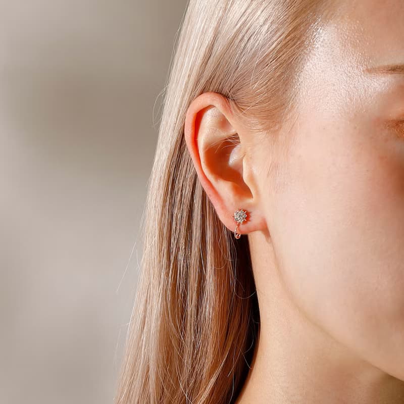 polaris loop-fit earring PG　ループフィットイヤリング　星　スター　ピンクゴールド