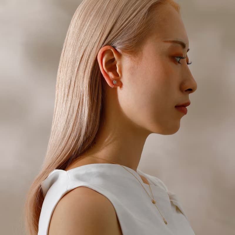 polaris loop-fit earring PG　ループフィットイヤリング　星　スター　ピンクゴールド