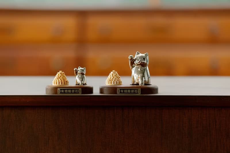 【香氛幼貓組_銀色】招財貓 呼運貓 禮物 擺設 招財 貓咪 木質調