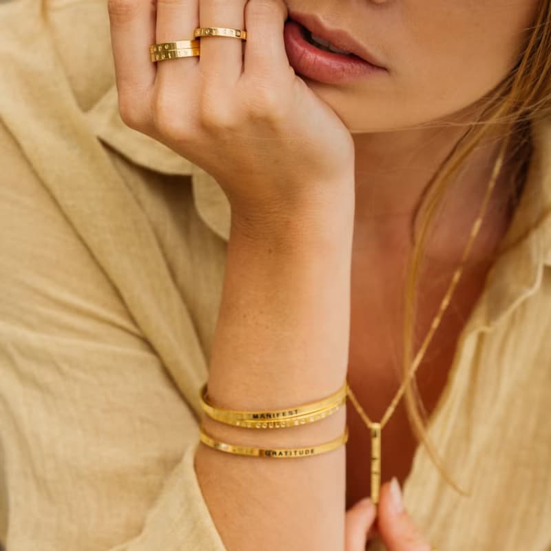 Mantraband悄悄話許願手環-  BE THE CHANGE 改變自我