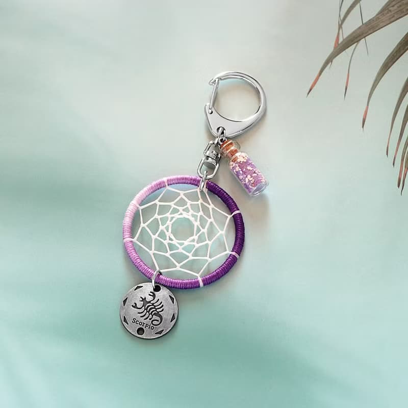 【限量】星座系丨天蠍座 生日禮物 Handmade 捕夢網吊飾 鑰匙扣