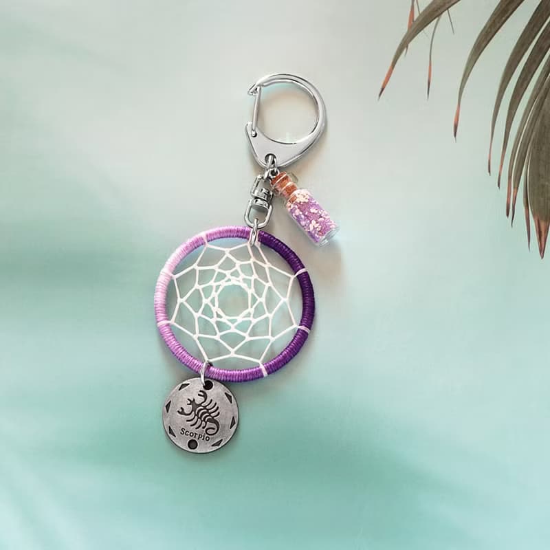 【限量】星座系丨天蠍座 生日禮物 Handmade 捕夢網吊飾 鑰匙扣