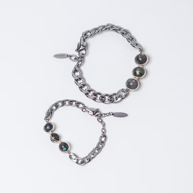 尼普頓不鏽鋼拉長石手鍊 Neptune stainless steel bracelet