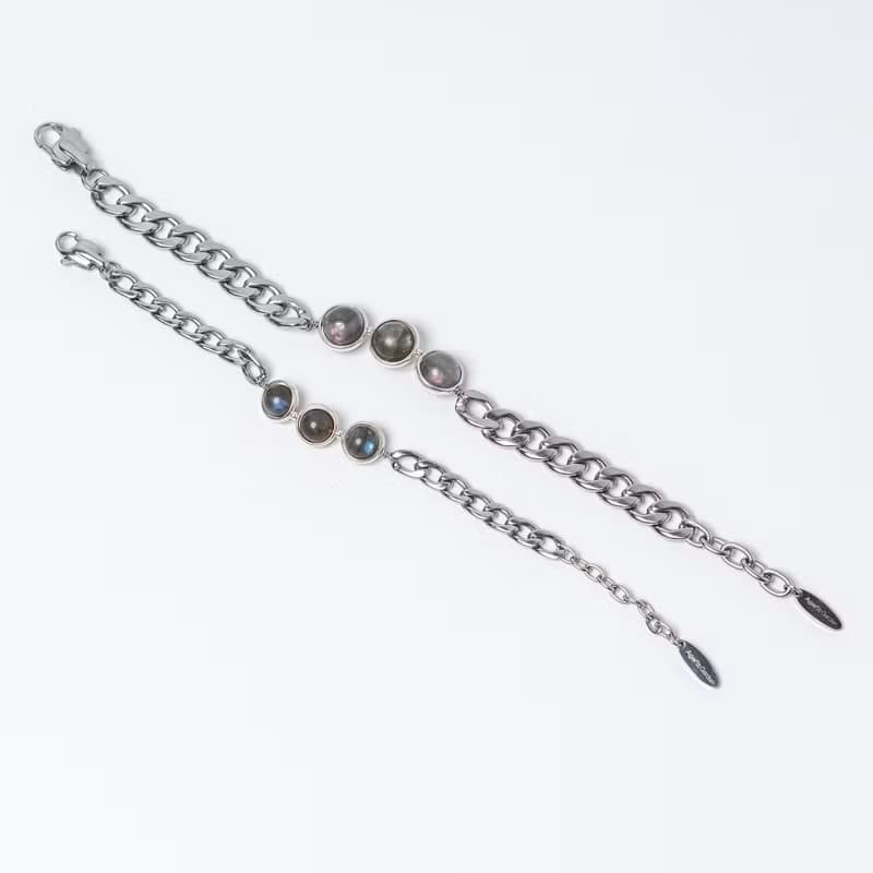 尼普頓不鏽鋼拉長石手鍊 Neptune stainless steel bracelet