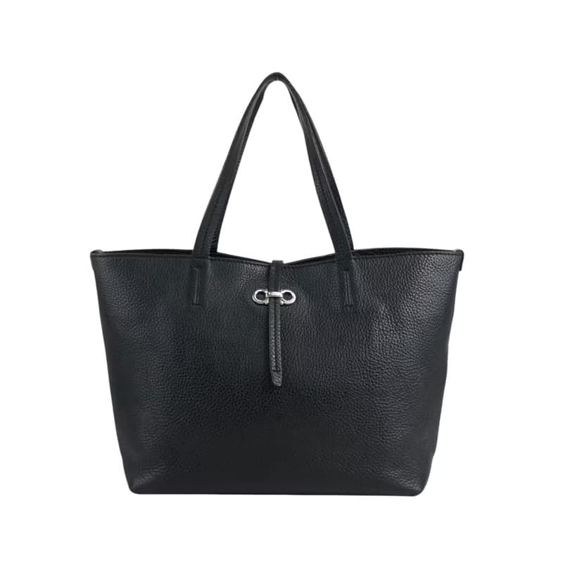 【 日本直送　名牌中古包 】Salvatore Ferragamo サルヴァトーレ フェラガモ トートバッグ ブラック ガンチーニ レザー anw36v