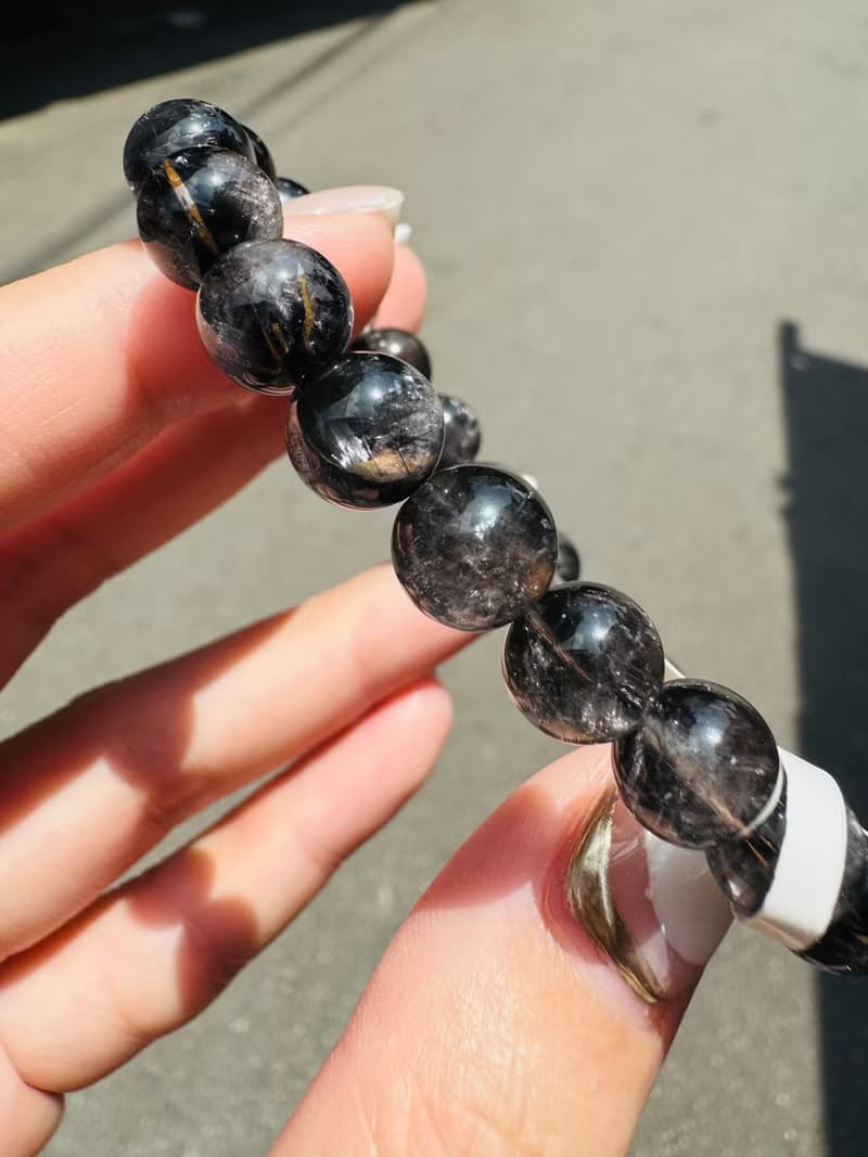 天然滿礦黑武士黑銀鈦8.5mm20g招財納寶驅邪避煞防小人旺事業