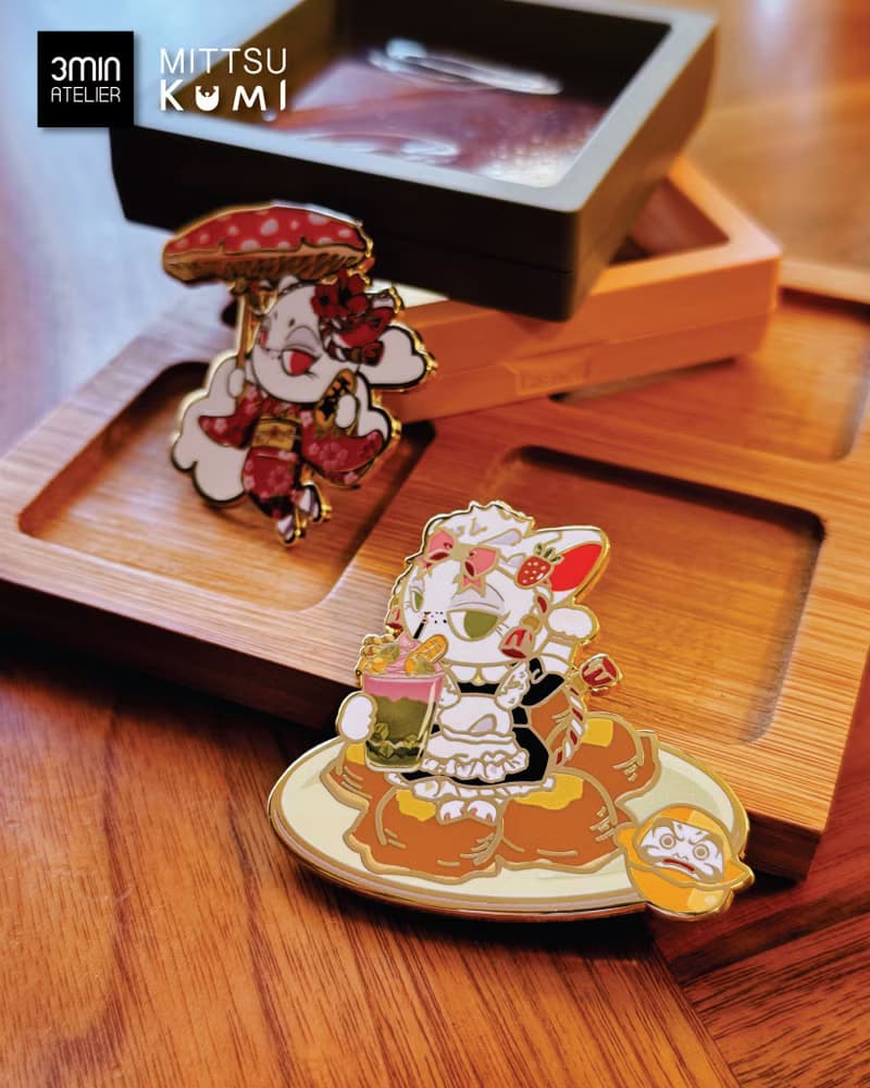 【招財貓】Mittsu Kumi 原創作品 - 徽章