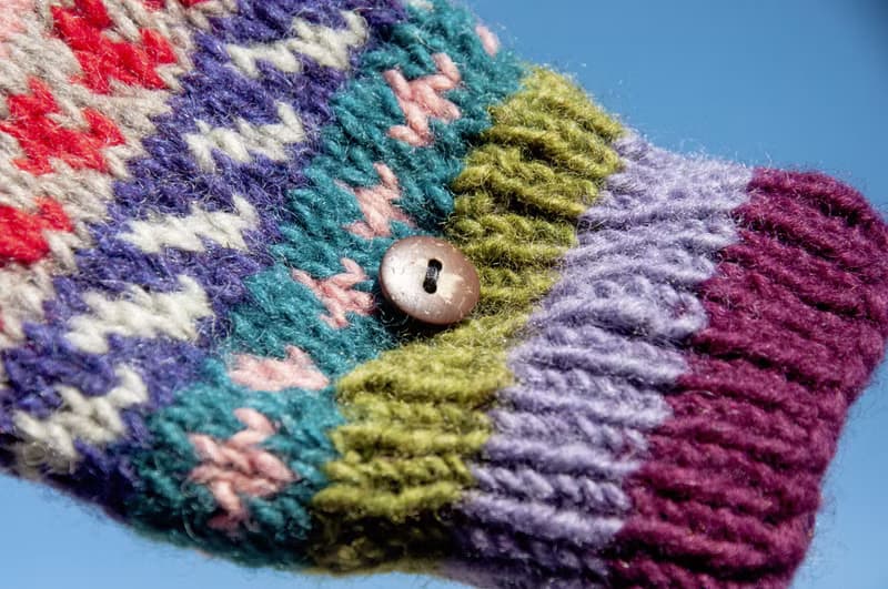 手織純羊毛針織手套/可拆卸保暖手套/內刷毛手套/觸控手套-北歐