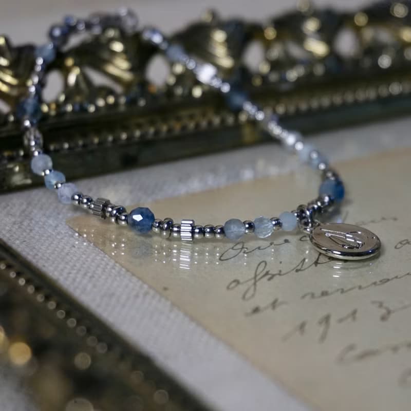 ll MODO 設計款 - 海藍寶的相遇 ll 海藍寶細手鍊 BR-00008