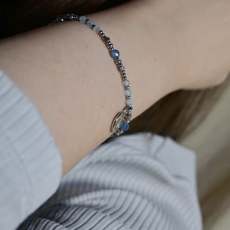 ll MODO 設計款 - 海藍寶的相遇 ll 海藍寶細手鍊 BR-00008
