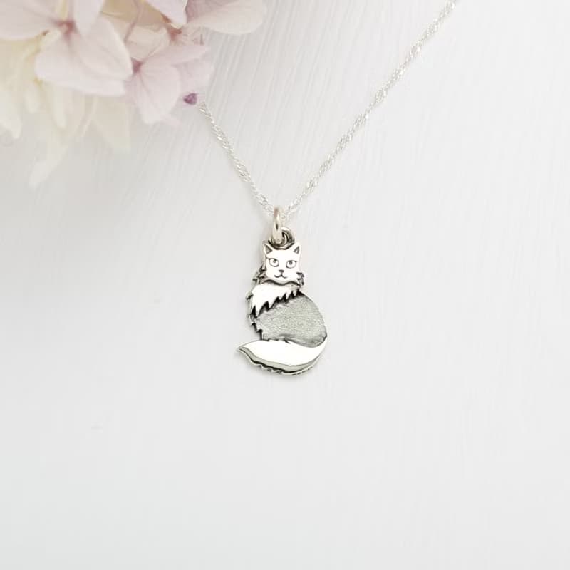【Angel & Me】優雅 波斯貓 s925 純銀項鍊 生日送禮 聖誕禮物