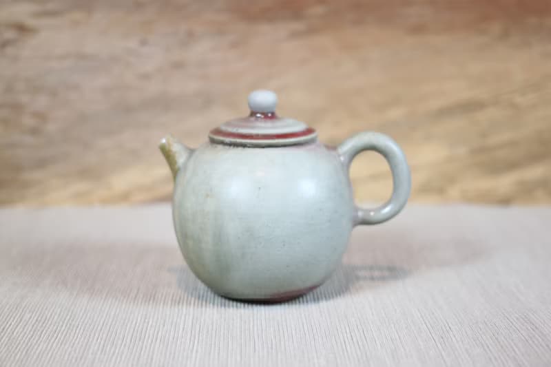 【母親節禮物】柴燒鈞窯 梨型茶壺 名家葉敏祥手工作品