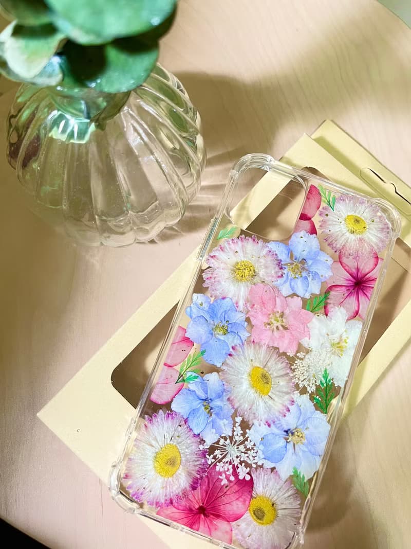 原創 押花手機殼x 滿版雛菊押花 乾燥花 犀牛盾 空壓殼 iphone