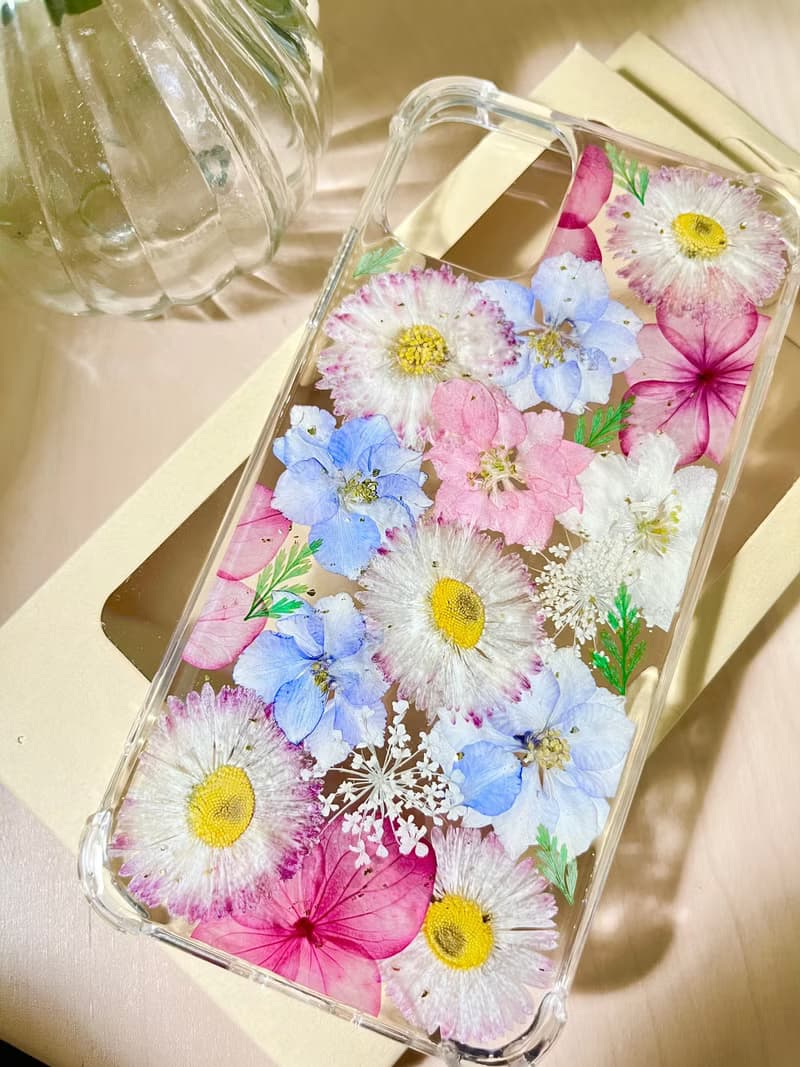 原創 押花手機殼x 滿版雛菊押花 乾燥花 犀牛盾 空壓殼 iphone
