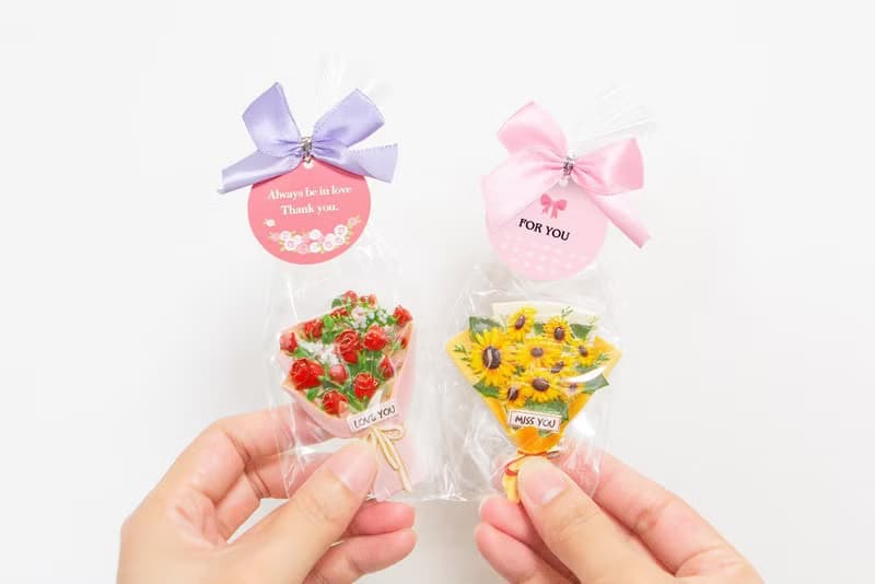 (附贈蝴蝶結吊牌包裝) 創意禮物-立體花束磁鐵 (款式隨機出貨)