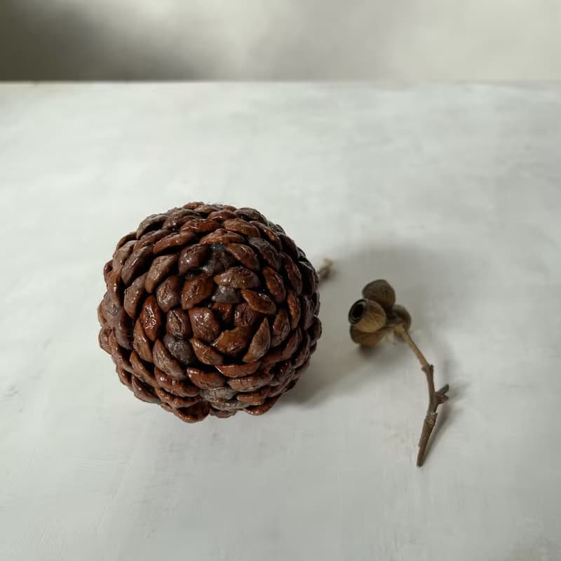 小果實編織花器 / 雙色吊掛 / 乾燥花 / 松果 / 聖誕禮物